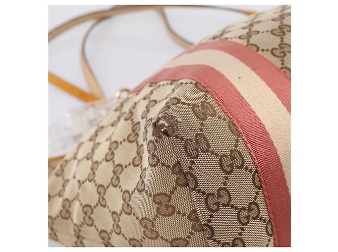 GUCCI GG Canvas Tote Bag Beige Gold 211976 - vista 12