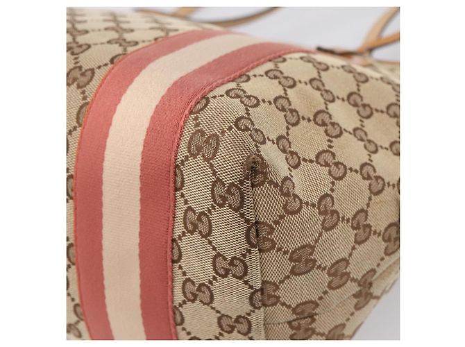 GUCCI GG Canvas Tote Bag Beige Gold 211976 - vista 13
