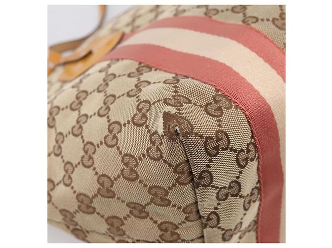 GUCCI GG Canvas Tote Bag Beige Gold 211976 - vista 14