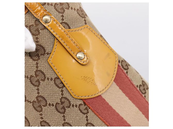 GUCCI GG Canvas Tote Bag Beige Gold 211976 - vista 17