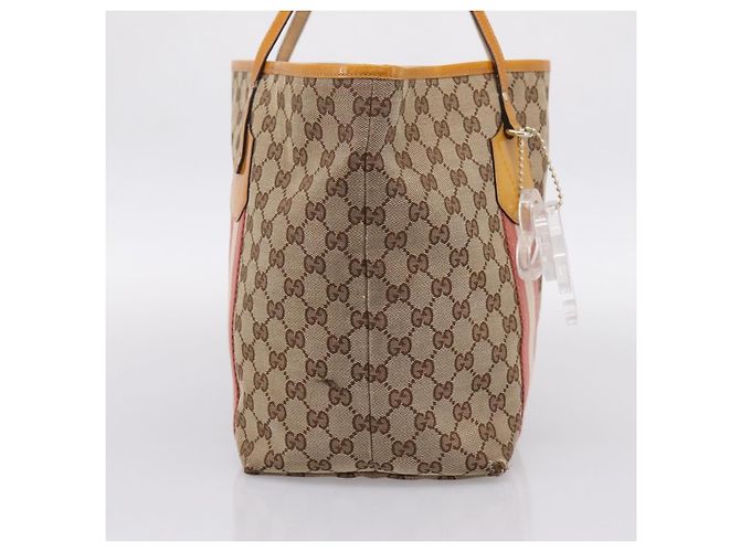 GUCCI GG Canvas Tote Bag Beige Gold 211976 - vista 4