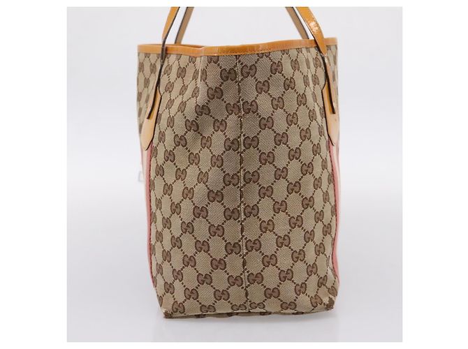 GUCCI GG Canvas Tote Bag Beige Gold 211976 - vista 5