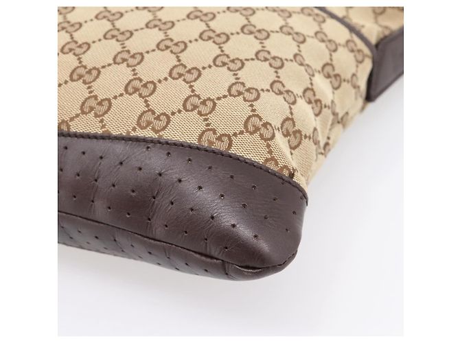 GUCCI GG Canvas Shoulder Bag Beige Silver 145857 - vista 10