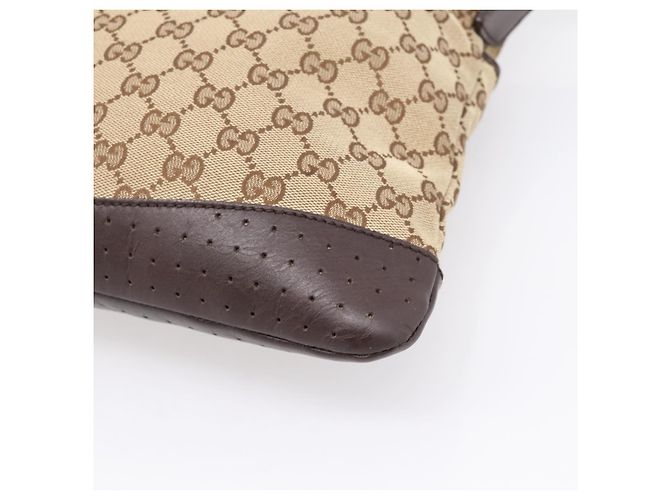 GUCCI GG Canvas Shoulder Bag Beige Silver 145857 - vista 12
