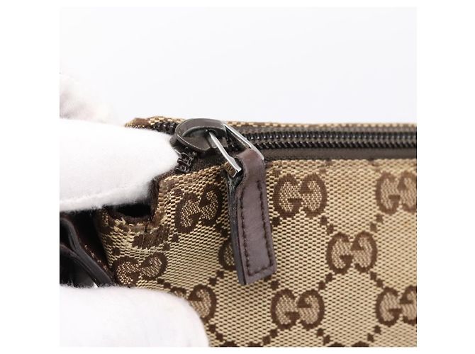 GUCCI GG Canvas Shoulder Bag Beige Silver 145857 - vista 14