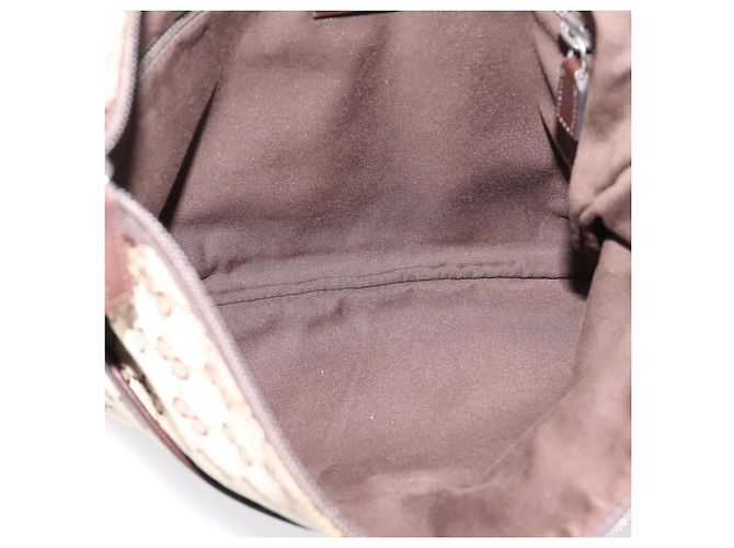 GUCCI GG Canvas Shoulder Bag Beige Silver 145857 - vista 16