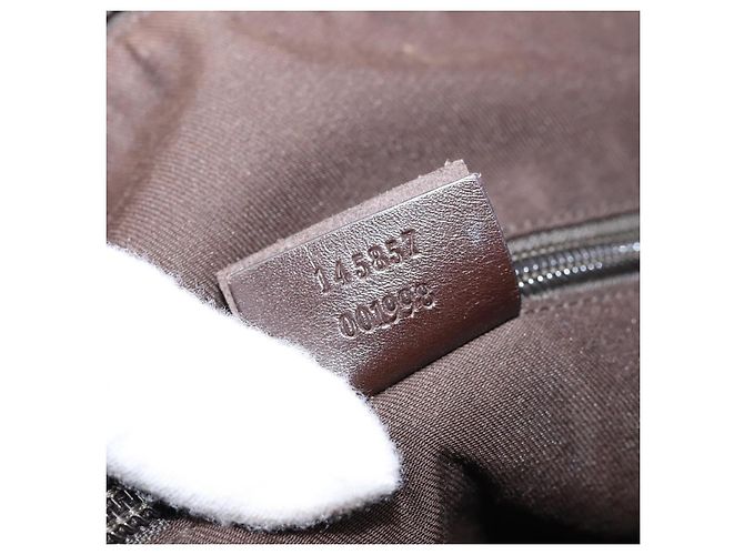 GUCCI GG Canvas Shoulder Bag Beige Silver 145857 - vista 22