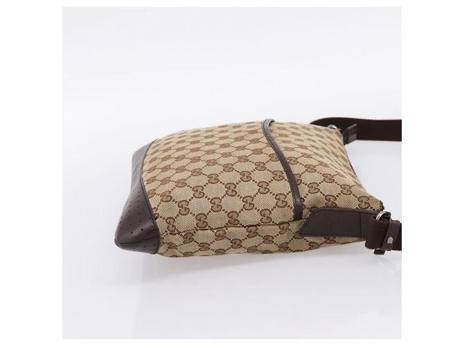 GUCCI GG Canvas Shoulder Bag Beige Silver 145857 - vista 5