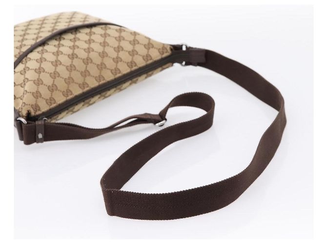 GUCCI GG Canvas Shoulder Bag Beige Silver 145857 - vista 7