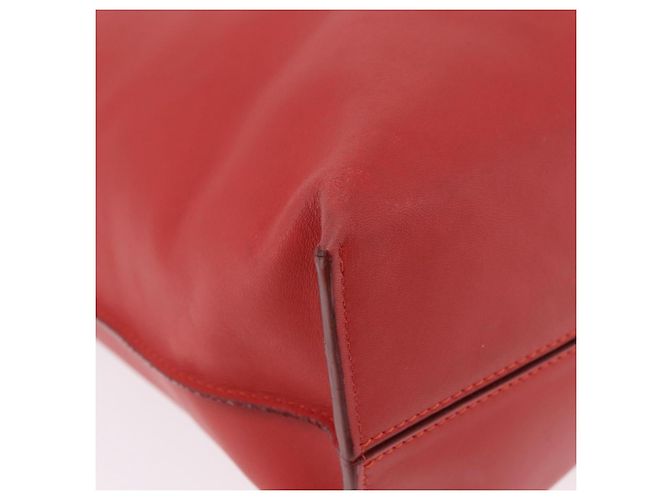 LOEWE Tote Bag Leather Red Silver - vista 16