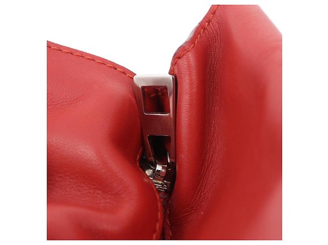 LOEWE Tote Bag Leather Red Silver - vista 19