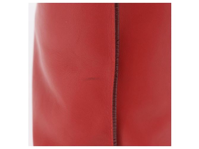 LOEWE Tote Bag Leather Red Silver - vista 5