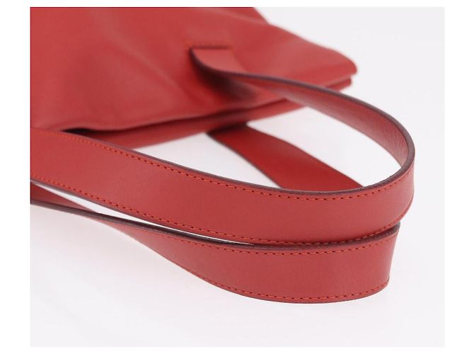 LOEWE Tote Bag Leather Red Silver - vista 8