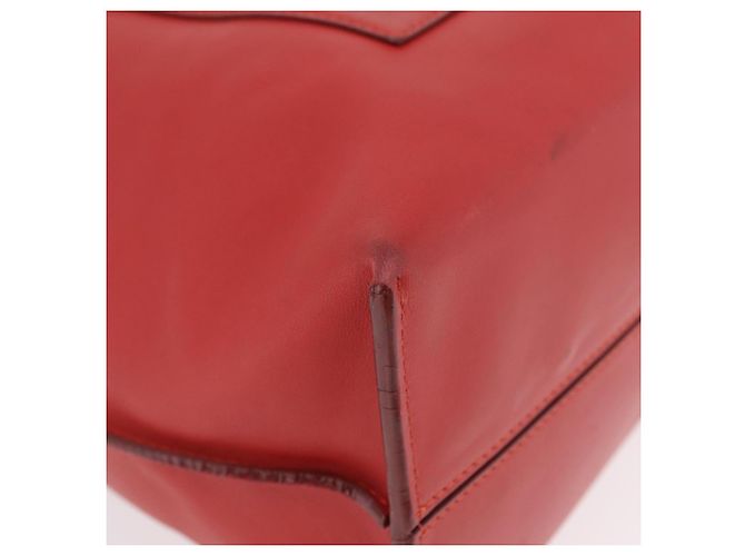 LOEWE Tote Bag Leather Red Silver - vista 9
