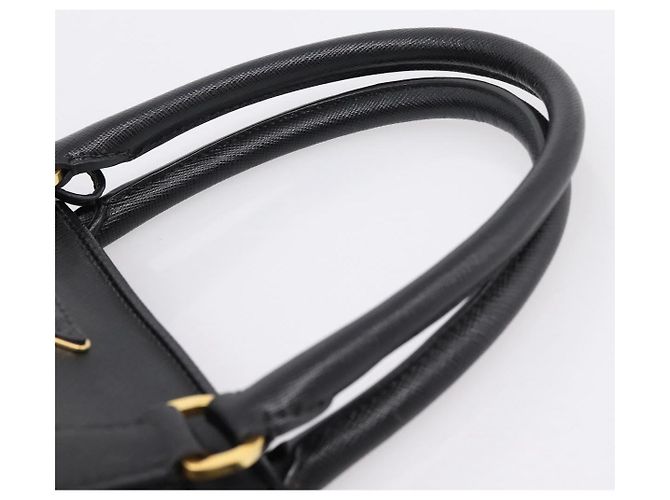 PRADA Hand Bag Safiano Leather 2way Black Gold - vista 14