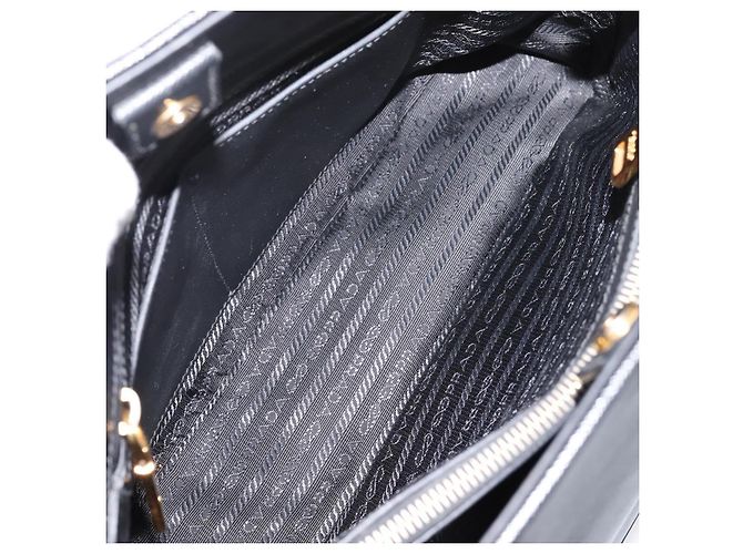PRADA Hand Bag Safiano Leather 2way Black Gold - vista 29
