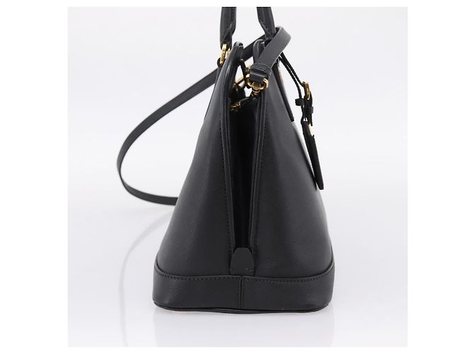 PRADA Hand Bag Safiano Leather 2way Black Gold - vista 3