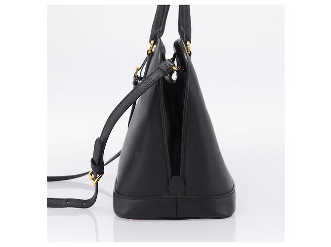 PRADA Hand Bag Safiano Leather 2way Black Gold - vista 4