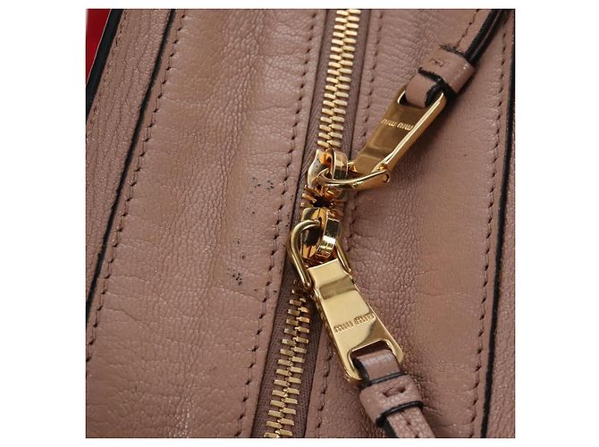 Miu Miu Hand Bag Leather 2way Pink Gold - vista 10