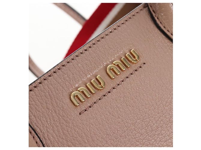Miu Miu Hand Bag Leather 2way Pink Gold - vista 22