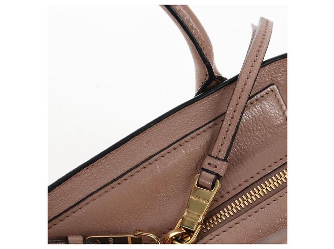 Miu Miu Hand Bag Leather 2way Pink Gold - vista 25