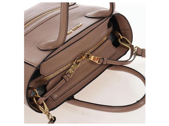 Miu Miu Hand Bag Leather 2way Pink Gold - vista 6
