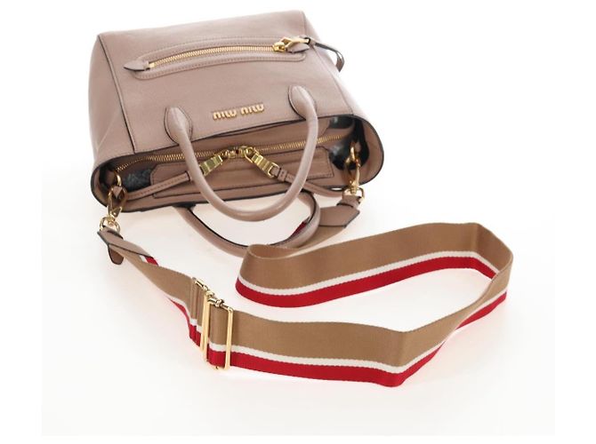 Miu Miu Hand Bag Leather 2way Pink Gold - vista 9