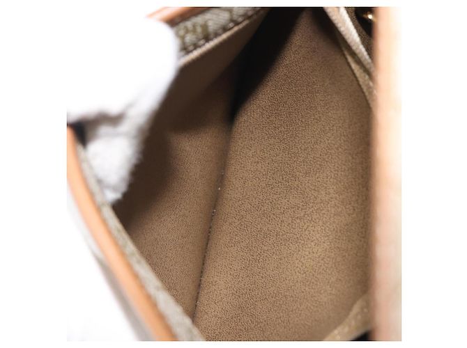 Christian Dior Honeycomb Canvas Shoulder Bag PVC Beige Gold - vista 24