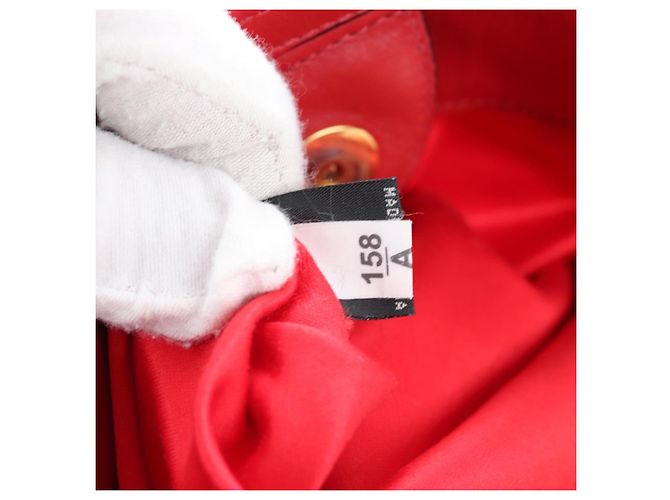 Miu Miu Tote Bag Leather 2way Red Gold - vista 11