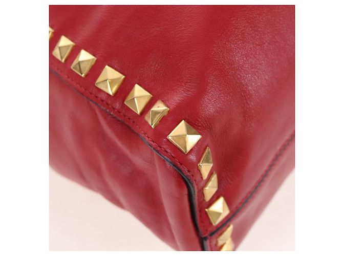 Miu Miu Tote Bag Leather 2way Red Gold - vista 17
