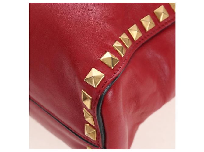 Miu Miu Tote Bag Leather 2way Red Gold - vista 18