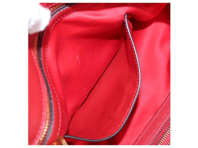 Miu Miu Tote Bag Leather 2way Red Gold - vista 25