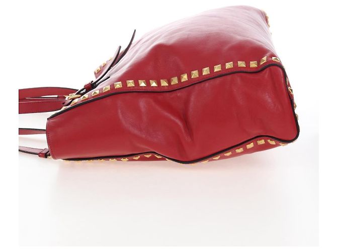 Miu Miu Tote Bag Leather 2way Red Gold - vista 3