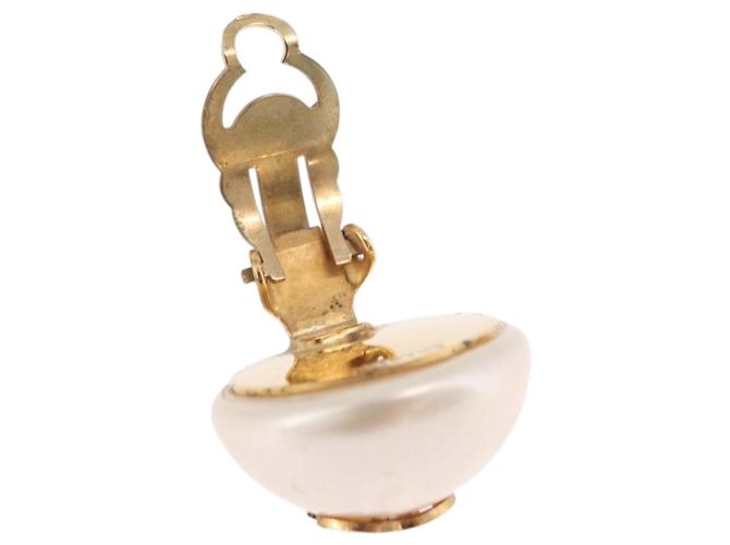 CHANEL Pearl Earring metal Gold CC - vista 12