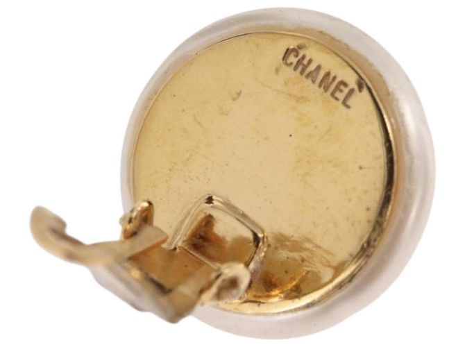 CHANEL Pearl Earring metal Gold CC - vista 5
