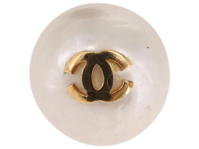 CHANEL Pearl Earring metal Gold CC - vista 9