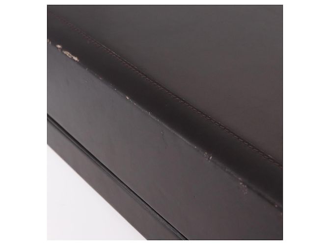 LOEWE Trunk Leather Dark Brown Gold Tone - vista 11