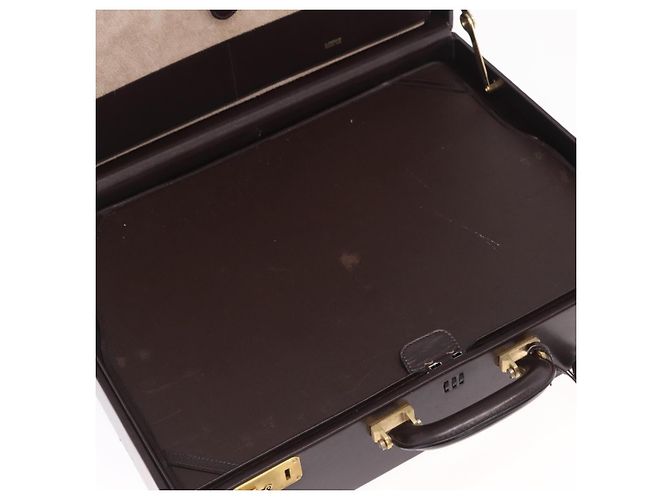 LOEWE Trunk Leather Dark Brown Gold Tone - vista 12