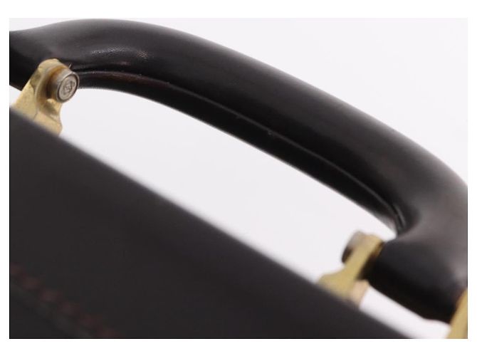 LOEWE Trunk Leather Dark Brown Gold Tone - vista 14