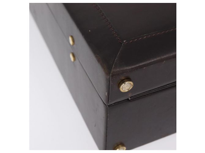 LOEWE Trunk Leather Dark Brown Gold Tone - vista 15