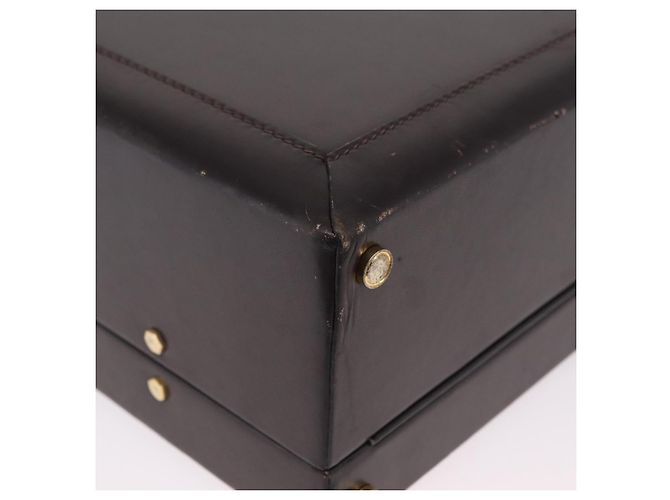 LOEWE Trunk Leather Dark Brown Gold Tone - vista 17