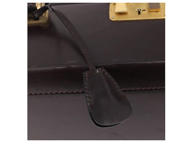 LOEWE Trunk Leather Dark Brown Gold Tone - vista 22
