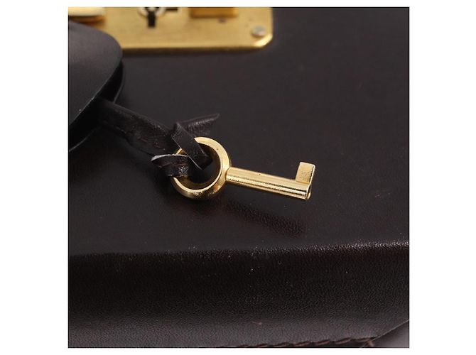 LOEWE Trunk Leather Dark Brown Gold Tone - vista 23