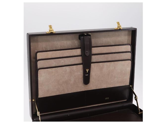 LOEWE Trunk Leather Dark Brown Gold Tone - vista 24