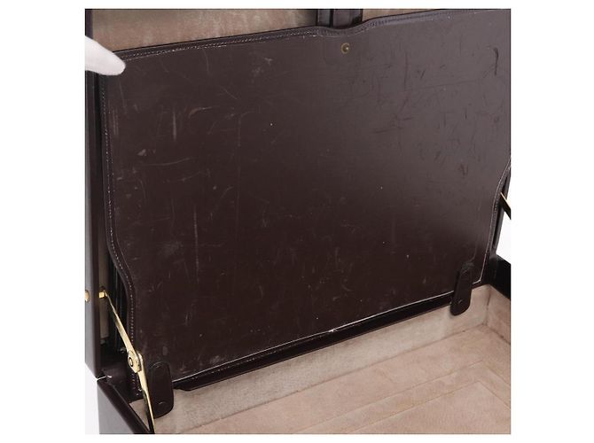 LOEWE Trunk Leather Dark Brown Gold Tone - vista 26