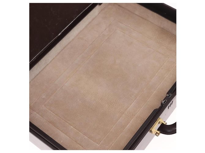 LOEWE Trunk Leather Dark Brown Gold Tone - vista 27