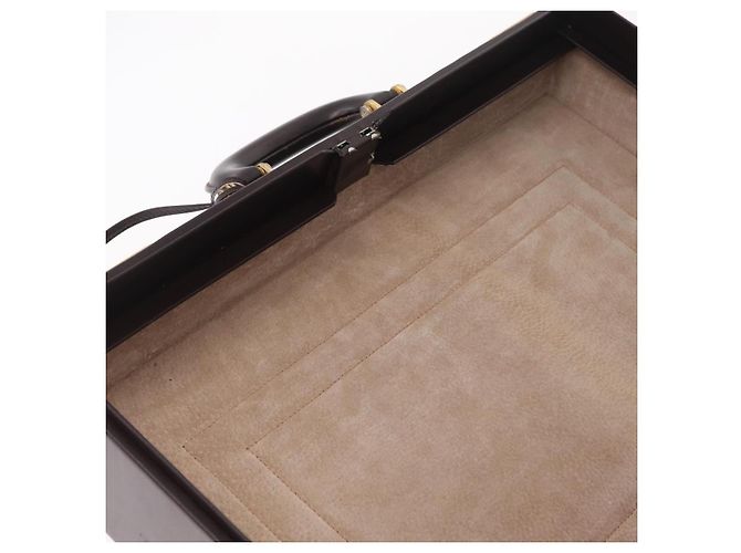 LOEWE Trunk Leather Dark Brown Gold Tone - vista 30