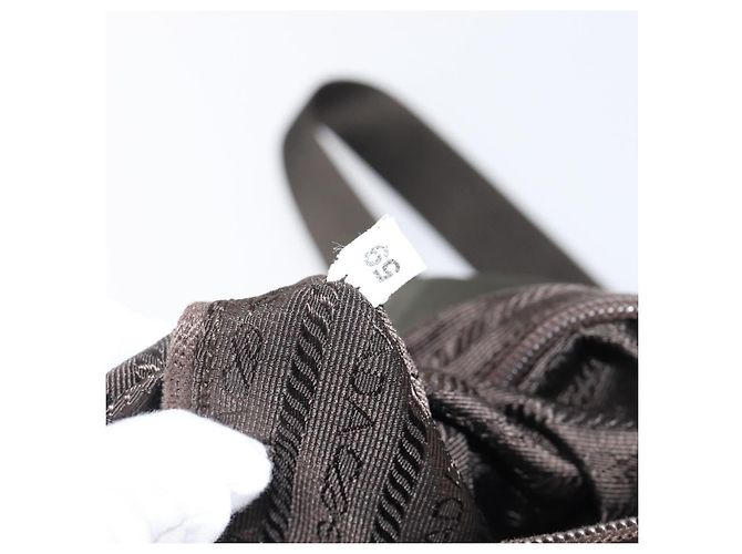 PRADA Mochila Nylon Khaki Silver - vista 12