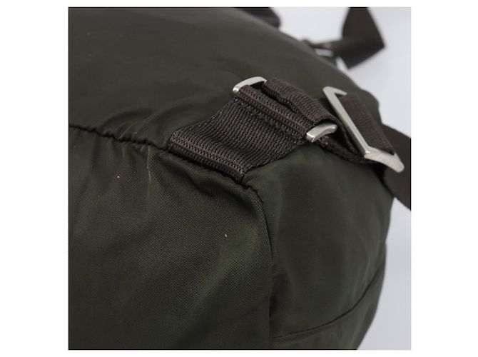 PRADA Mochila Nylon Khaki Silver - vista 17
