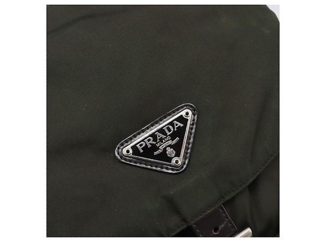 PRADA Mochila Nylon Khaki Silver - vista 19